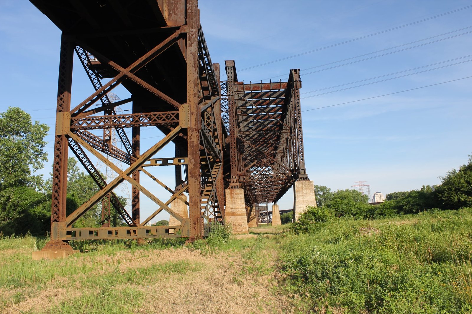 Looking west near 296-foot span